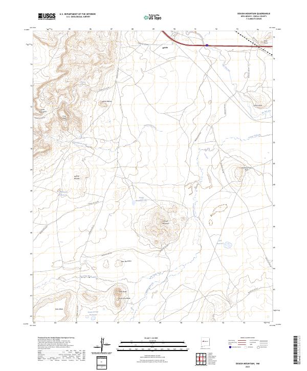 Dough Mountain, NM — USGS 7.5-minute topo (2023)