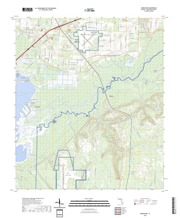 Ward Basin, FL — USGS 7.5-minute topo (2024)