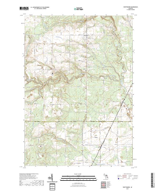 Whittemore, MI — USGS 7.5-minute topo (2023)