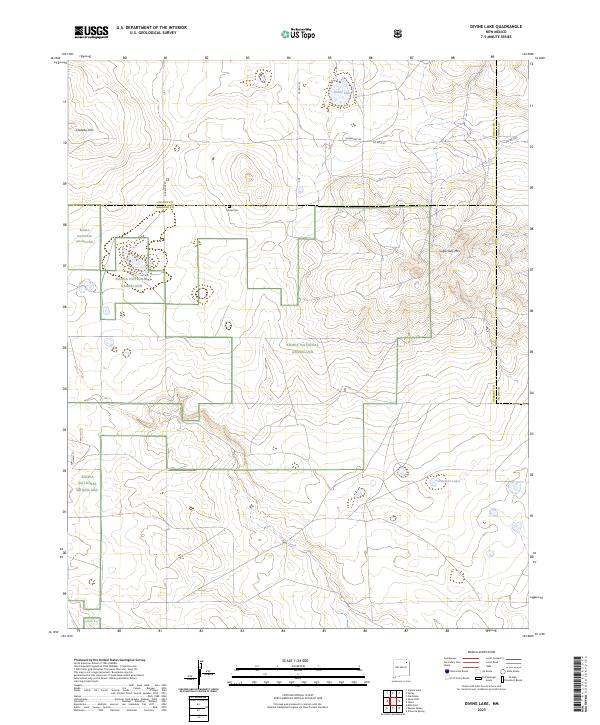 Divine Lake, NM — USGS 7.5-minute topo (2023)