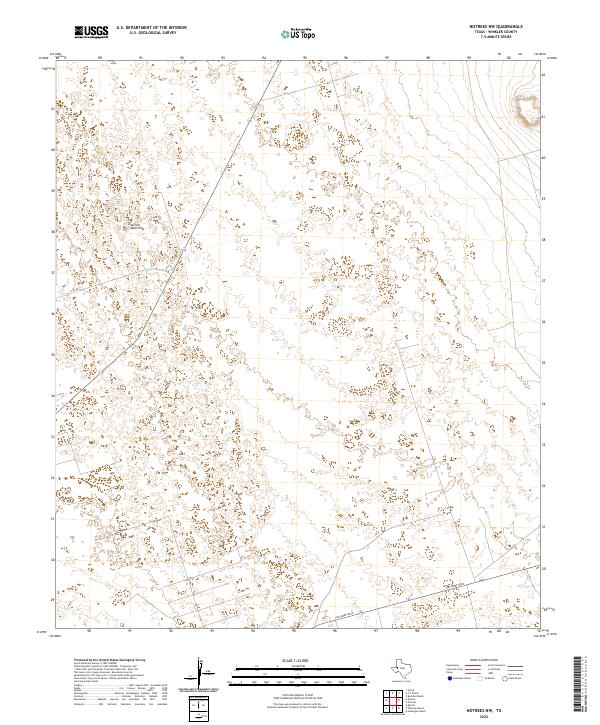 Notrees NW, TX — USGS 7.5-minute topo (2022)