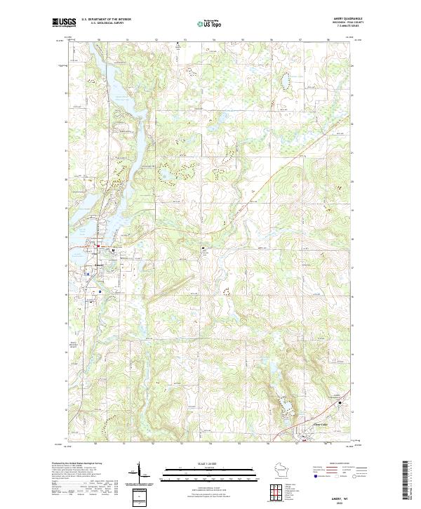 Amery, WI — USGS 7.5-minute topo (2022)