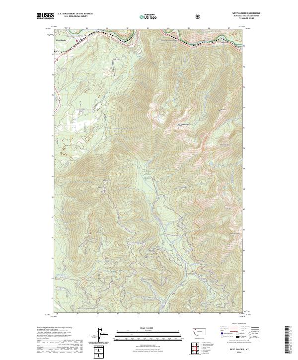 West Glacier, MT — USGS 7.5-minute topo (2024)