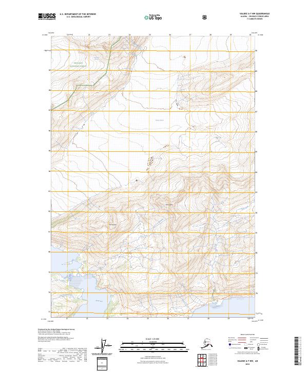 Valdez A-7 NW, AK — USGS 7.5-minute topo (2023)
