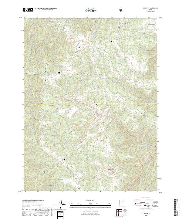 C Canyon, UT — USGS 7.5-minute topo (2023)