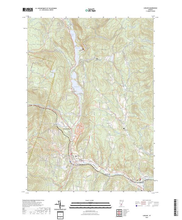 Ludlow, VT — USGS 7.5-minute topo (2024)