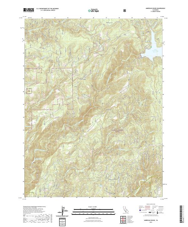 American House, CA — USGS 7.5-minute topo (2021)