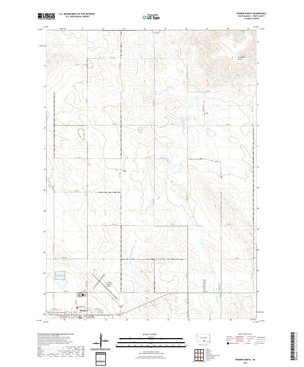Winner North, SD — USGS 7.5-minute topo (2021)