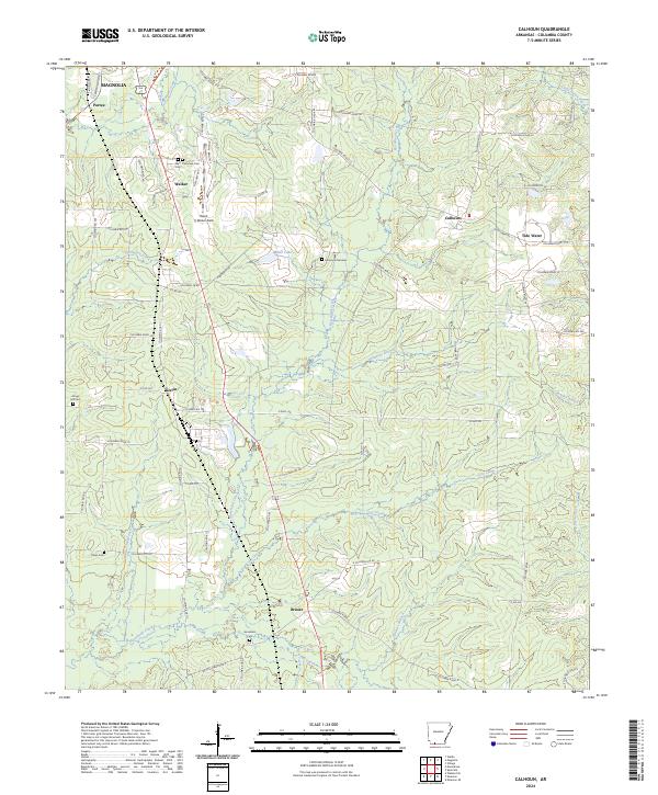 Calhoun, AR — USGS 7.5-minute topo (2024)