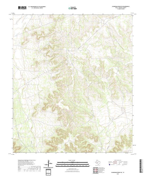 Schneeman Draw SW, TX — USGS 7.5-minute topo (2022)