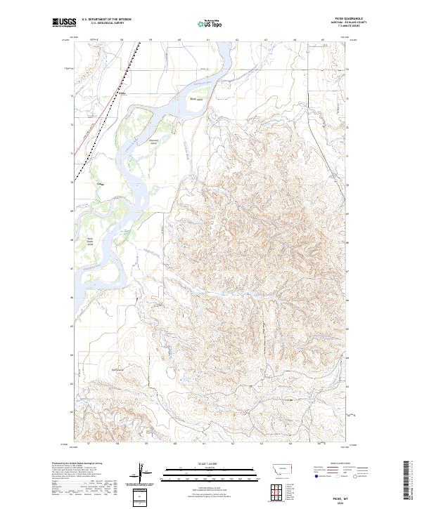 Piche, MT — USGS 7.5-minute topo (2024)