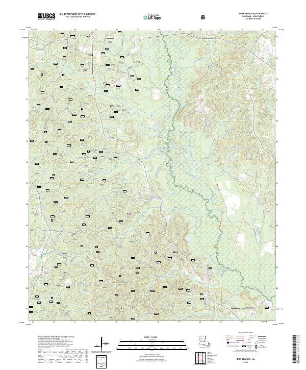Iron Branch, LA — USGS 7.5-minute topo (2024)