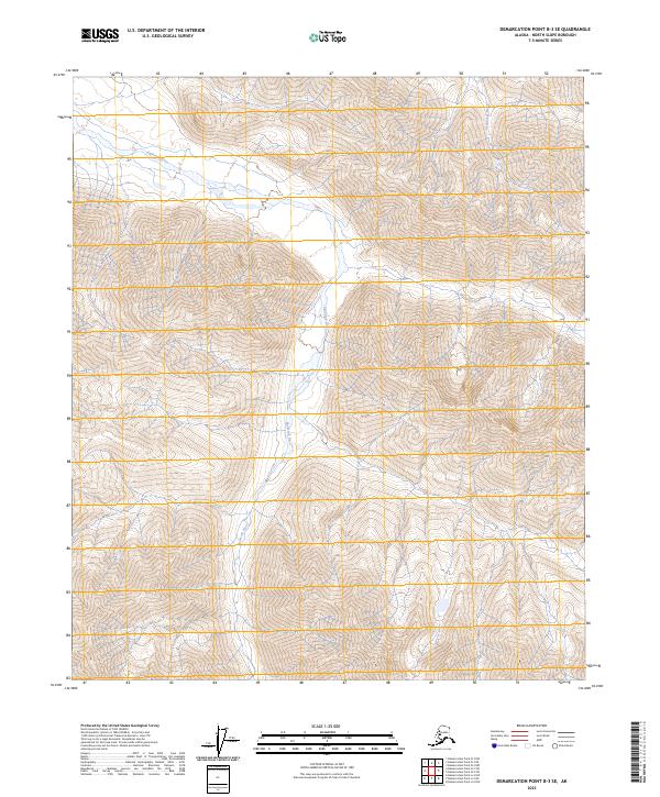Demarcation Point B-3 SE, AK — USGS 7.5-minute topo (2023)