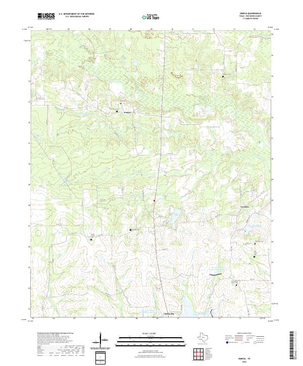 Dimple, TX — USGS 7.5-minute topo (2022)