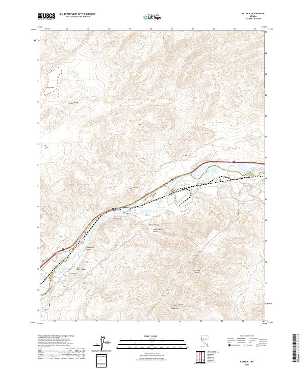 Patrick, NV — USGS 7.5-minute topo (2021)