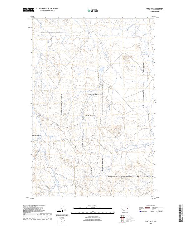 Black Hills, MT — USGS 7.5-minute topo (2024)