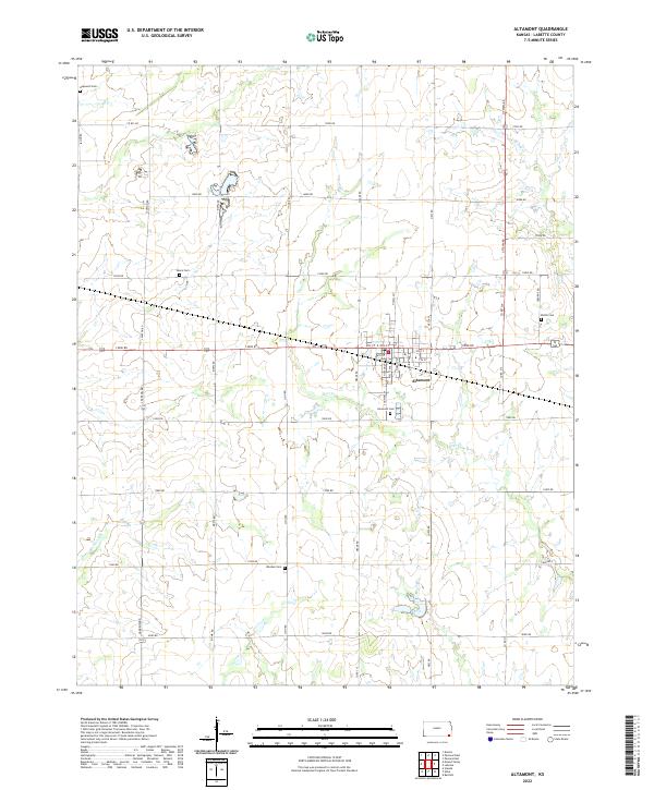 Altamont, KS — USGS 7.5-minute topo (2022)