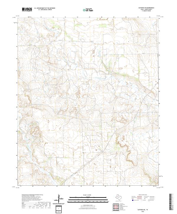 Cap Rock SE, TX — USGS 7.5-minute topo (2022)