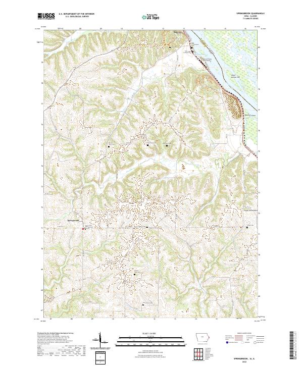 Springbrook, IA-IL — USGS 7.5-minute topo (2022)