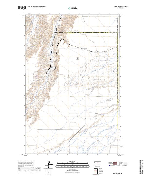Arrow Creek, MT — USGS 7.5-minute topo (2024)