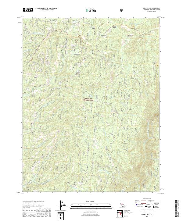 Liberty Hill, CA — USGS 7.5-minute topo (2022)