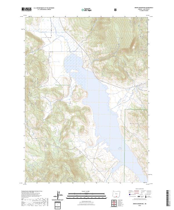 Drews Reservoir, OR — USGS 7.5-minute topo (2024)