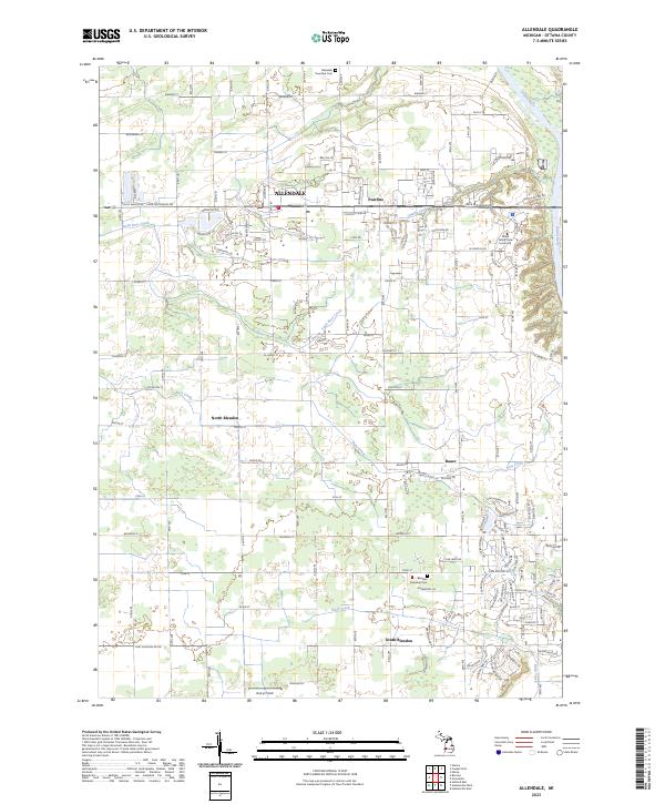 Allendale, MI — USGS 7.5-minute topo (2023)
