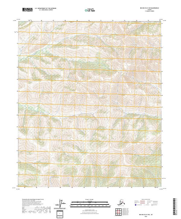 Big Delta B-3 NE, AK — USGS 7.5-minute topo (2024)