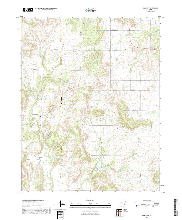 Caney NW, KS — USGS 7.5-minute topo (2022)
