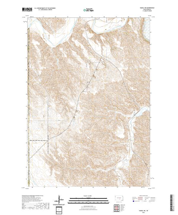 Hamill NE, SD — USGS 7.5-minute topo (2021)