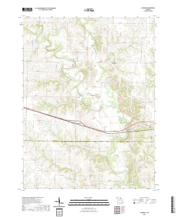 Lakenan, MO — USGS 7.5-minute topo (2021)
