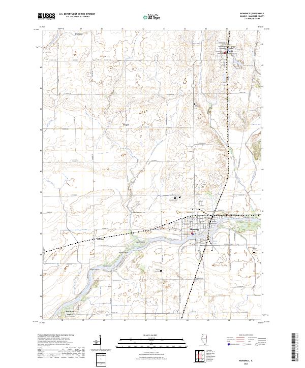 Momence, IL — USGS 7.5-minute topo (2024)