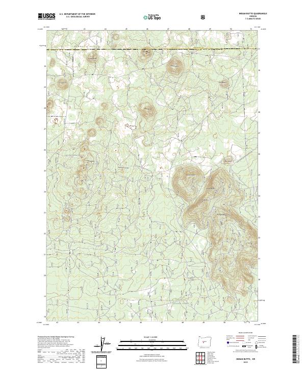 Indian Butte, OR — USGS 7.5-minute topo (2023)