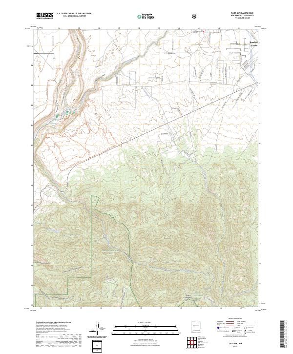 Taos SW, NM — USGS 7.5-minute topo (2023)