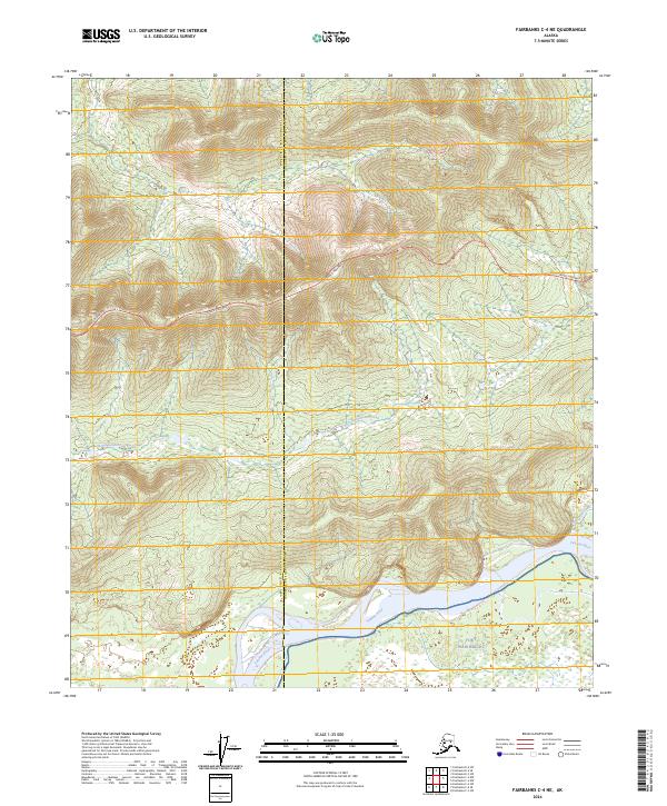 Fairbanks C-4 NE, AK — USGS 7.5-minute topo (2024)