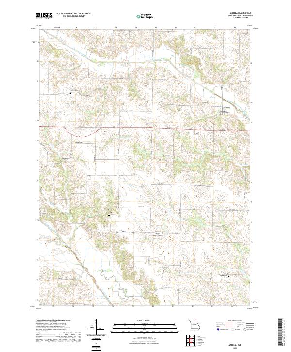 Arbela, MO — USGS 7.5-minute topo (2021)