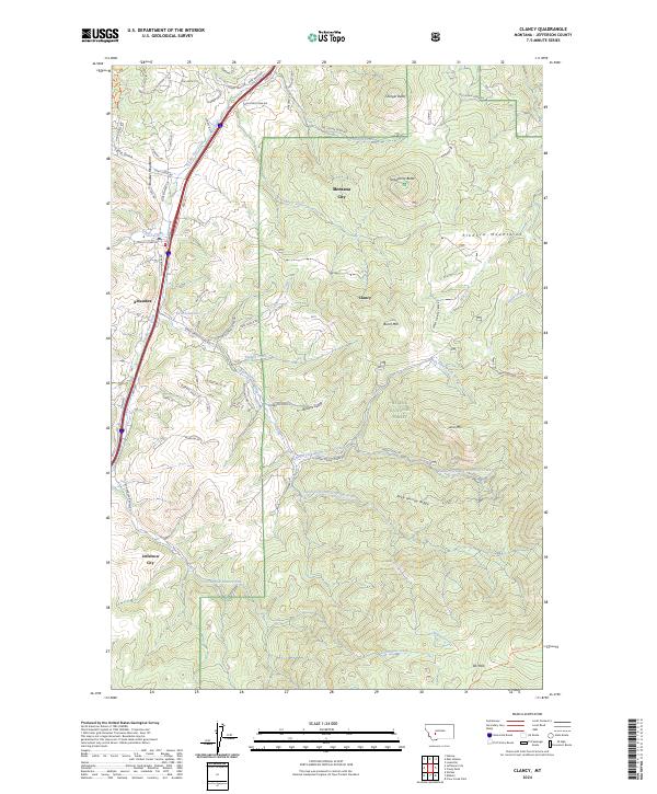Clancy, MT — USGS 7.5-minute topo (2024)