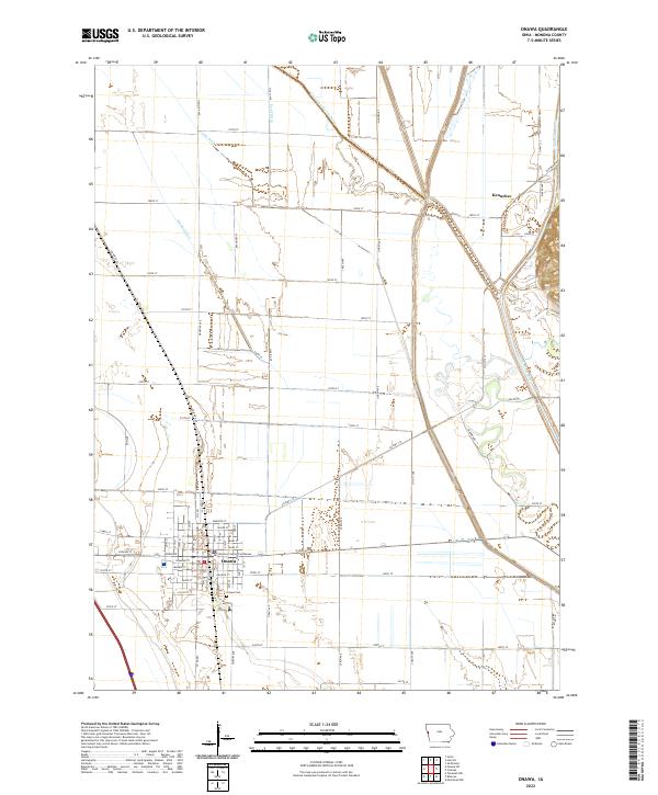Onawa, IA — USGS 7.5-minute topo (2022)
