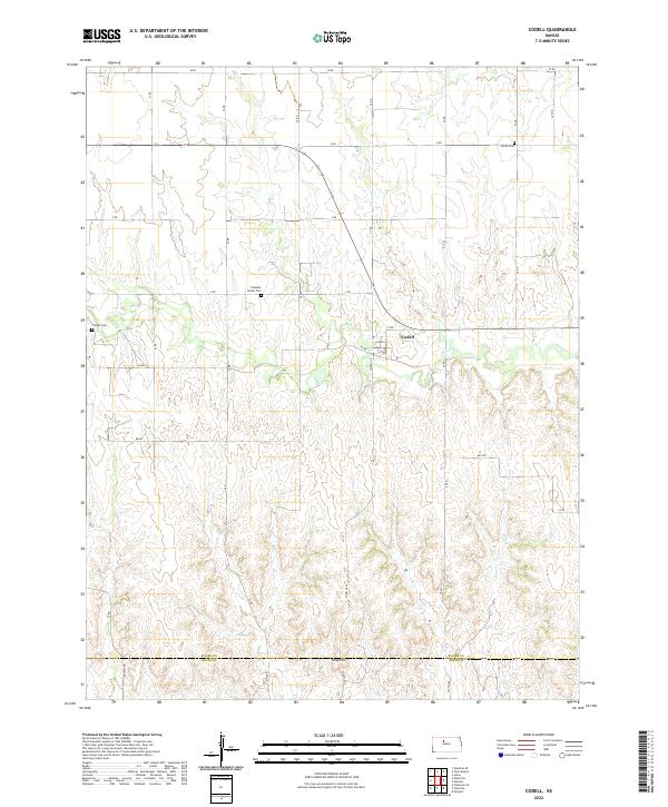Codell, KS — USGS 7.5-minute topo (2022)