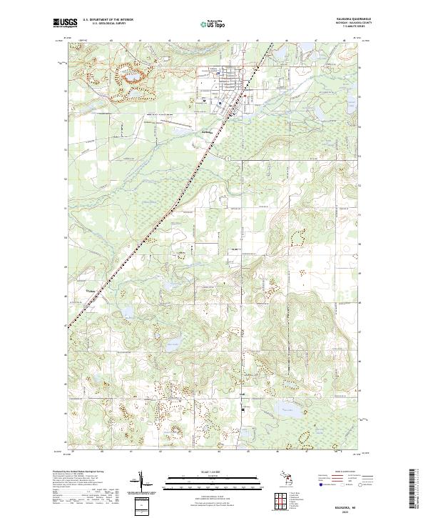 Kalkaska, MI — USGS 7.5-minute topo (2023)