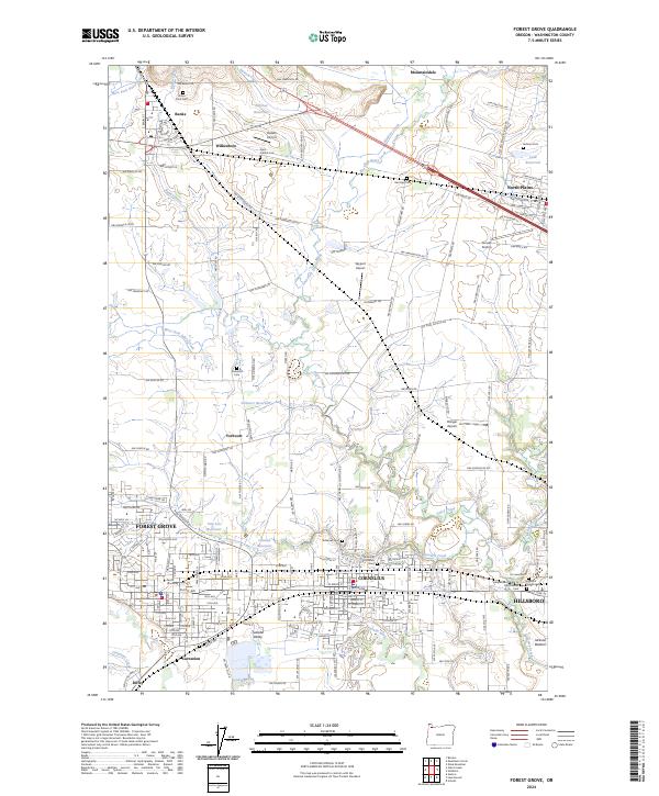 Forest Grove, OR — USGS 7.5-minute topo (2024)