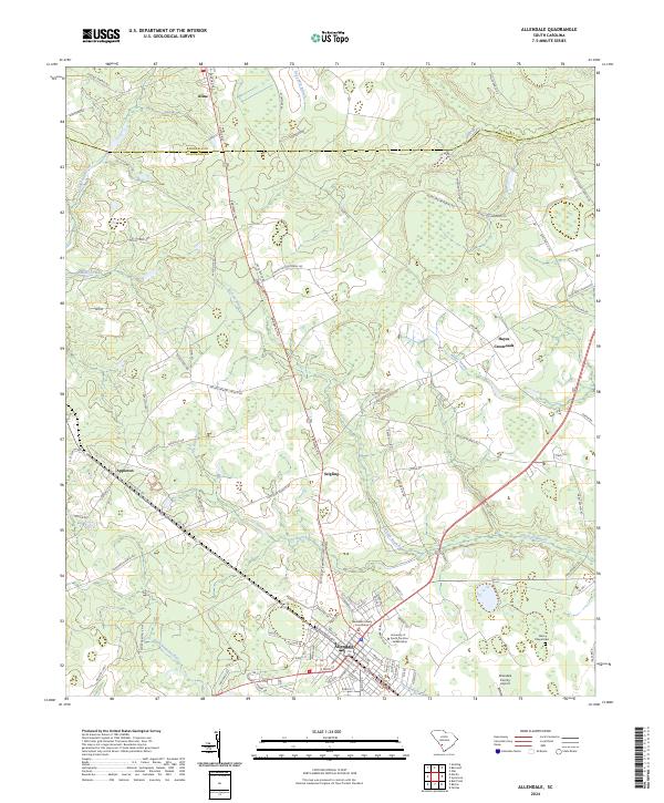 Allendale, SC — USGS 7.5-minute topo (2024)