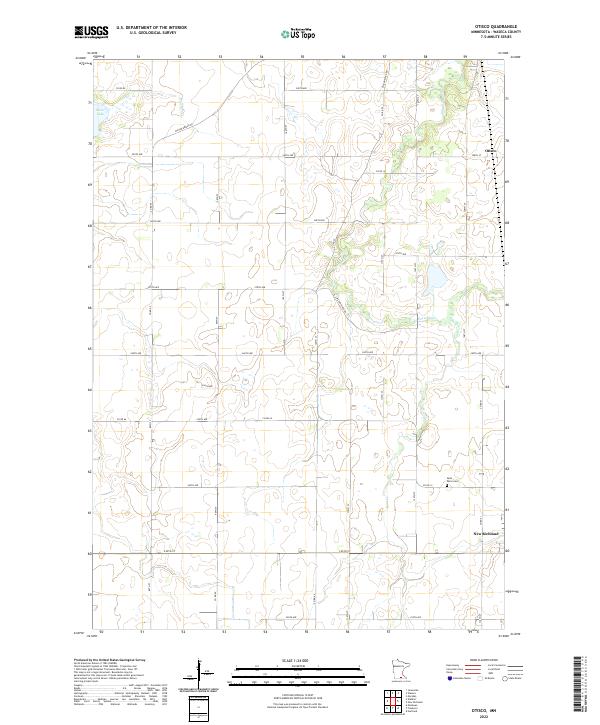 Otisco, MN — USGS 7.5-minute topo (2022)