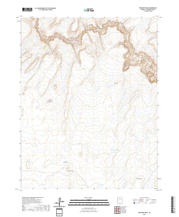 Wrather Arch, AZ — USGS 7.5-minute topo (2021)