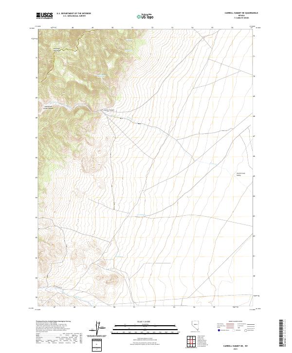 Carroll Summit NE, NV — USGS 7.5-minute topo (2021)