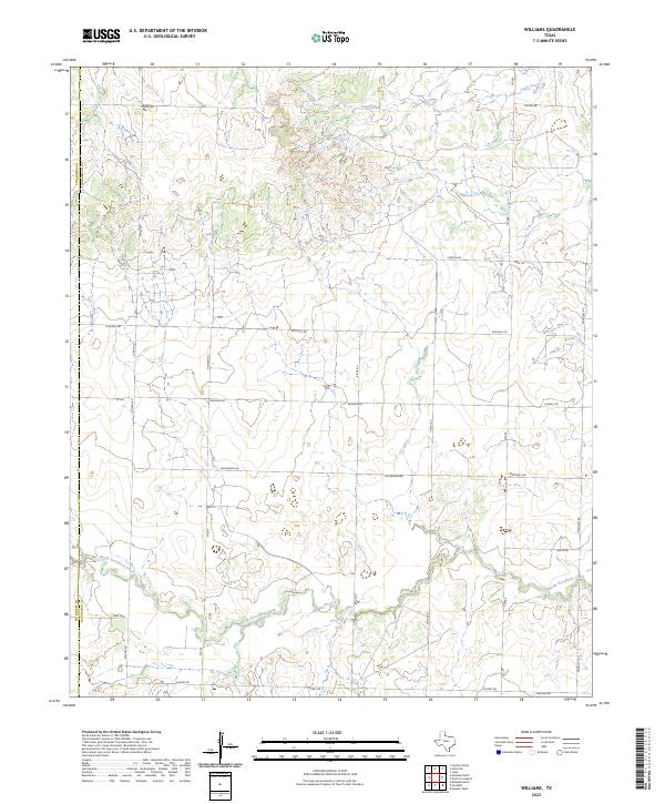 Williams, TX — USGS 7.5-minute topo (2023)