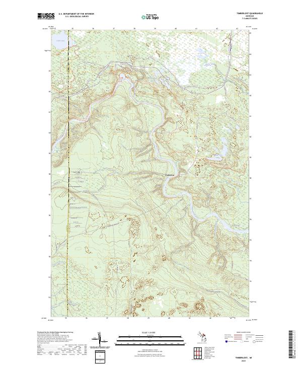 Timberlost, MI — USGS 7.5-minute topo (2023)