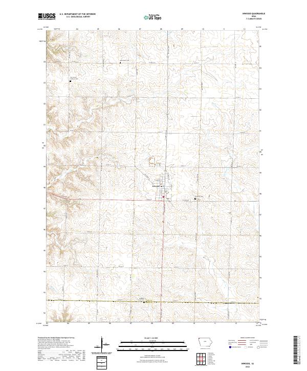 Inwood, IA — USGS 7.5-minute topo (2022)
