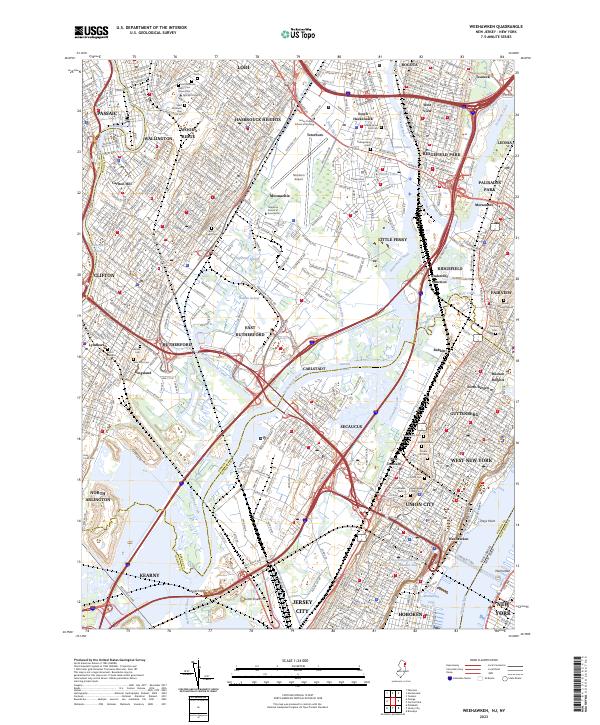 Weehawken, NJ-NY — USGS 7.5-minute topo (2023)