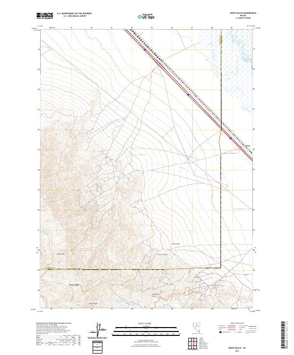 Snow Gulch, NV — USGS 7.5-minute topo (2021)